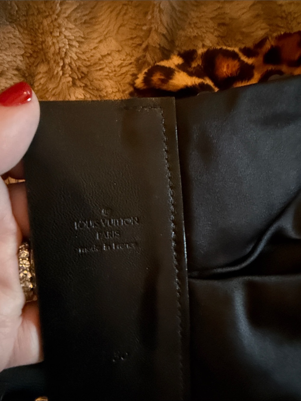 Louis Vuitton Black Sequin Belt